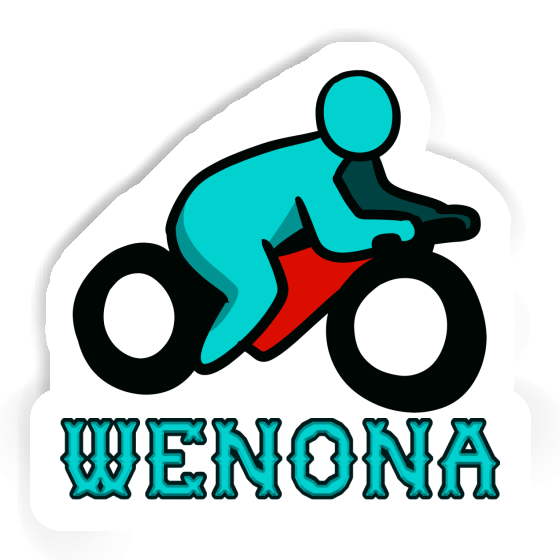 Wenona Sticker Motorradfahrer Notebook Image