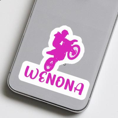 Wenona Sticker Motocross Rider Laptop Image