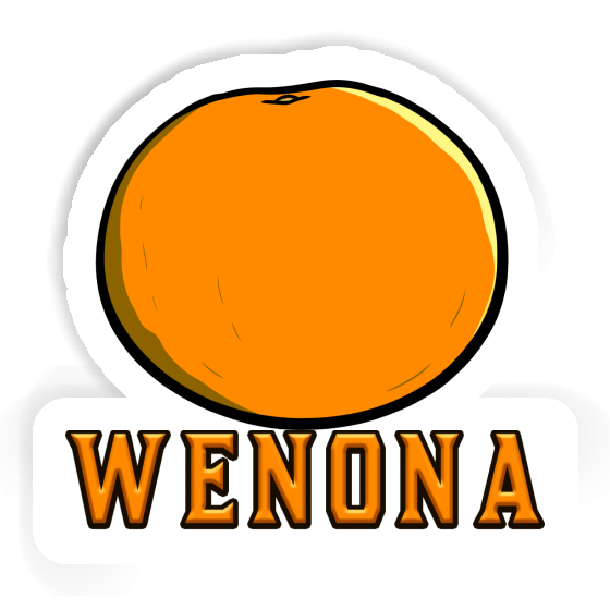 Wenona Sticker Orange Laptop Image