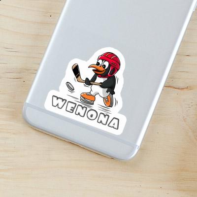Wenona Sticker Ice Hockey Penguin Laptop Image