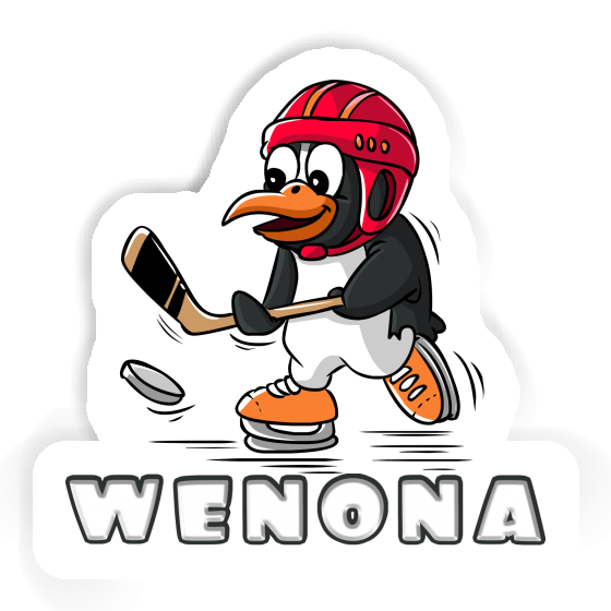 Autocollant Wenona Pingouin de hockey Notebook Image