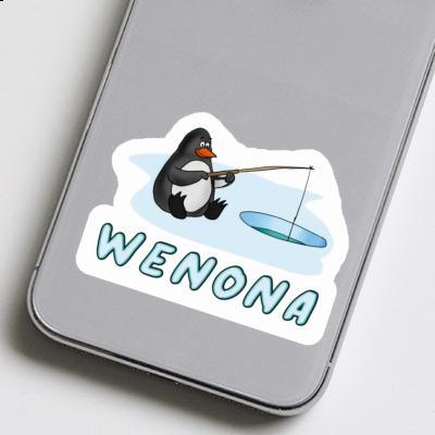 Sticker Wenona Fishing Penguin Laptop Image