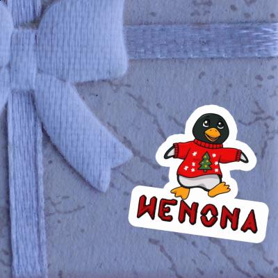 Sticker Wenona Christmas Penguin Notebook Image