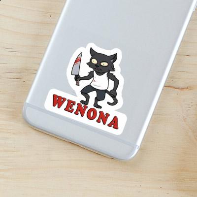 Sticker Wenona Psycho-Katze Notebook Image