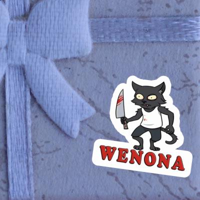 Sticker Wenona Psycho Cat Notebook Image
