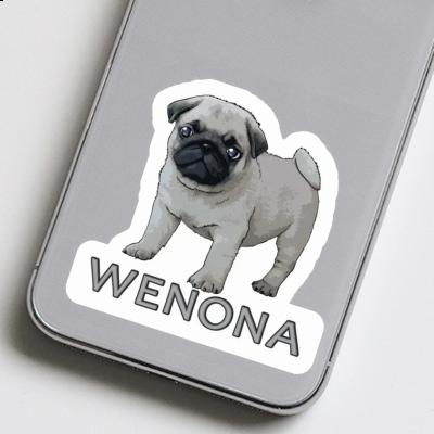 Wenona Sticker Pug Laptop Image