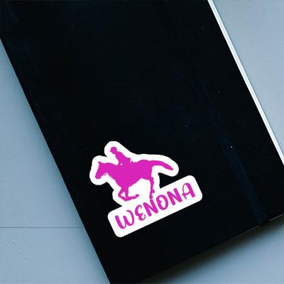 Wenona Sticker Horse Rider Laptop Image
