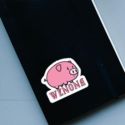 Cochon Autocollant Wenona Laptop Image