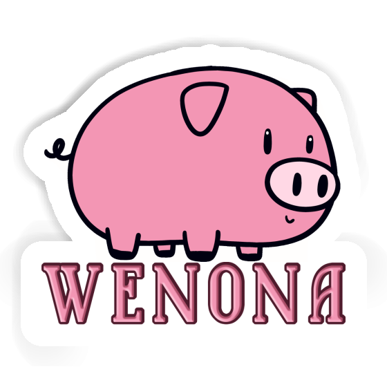 Sticker Wenona Pig Gift package Image