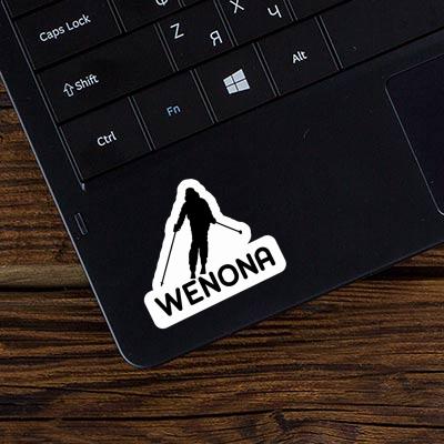 Skifahrerin Sticker Wenona Notebook Image