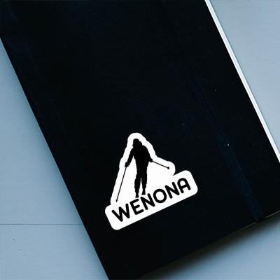 Sticker Wenona Skier Notebook Image