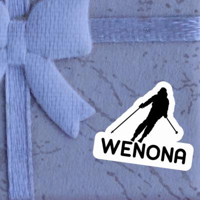 Skifahrerin Sticker Wenona Laptop Image