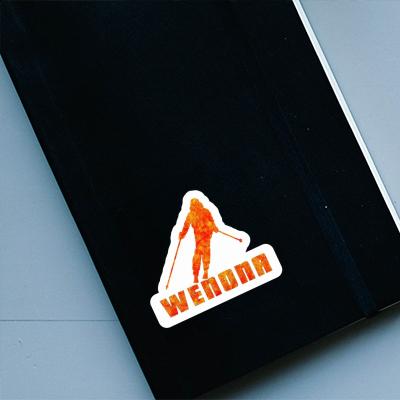 Sticker Skier Wenona Notebook Image