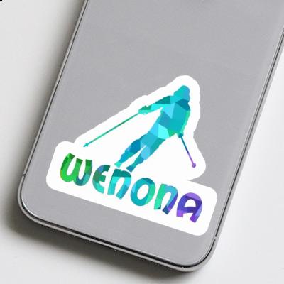 Skifahrerin Sticker Wenona Notebook Image