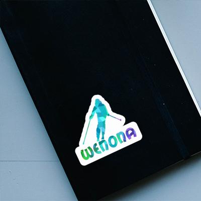 Wenona Sticker Skier Notebook Image