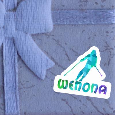 Wenona Sticker Skier Image