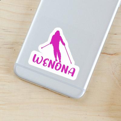 Wenona Sticker Skier Laptop Image