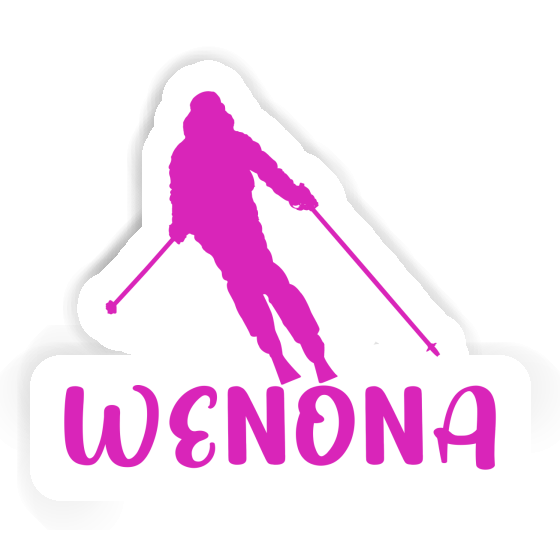 Wenona Sticker Skifahrerin Laptop Image