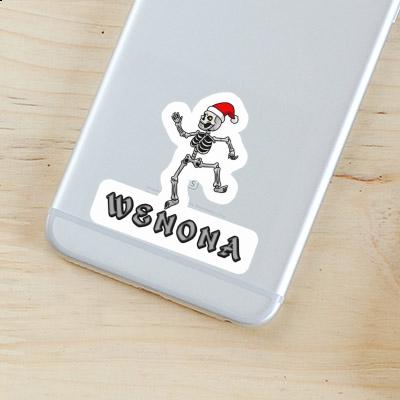 Sticker Christmas Skeleton Wenona Gift package Image