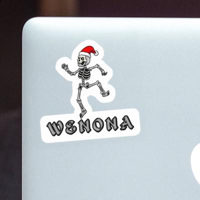 Aufkleber Weihnachts-Skelett Wenona Laptop Image