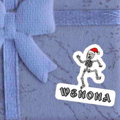 Sticker Christmas Skeleton Wenona Laptop Image