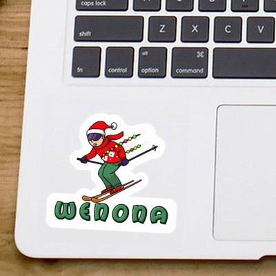 Sticker Wenona Skier Notebook Image