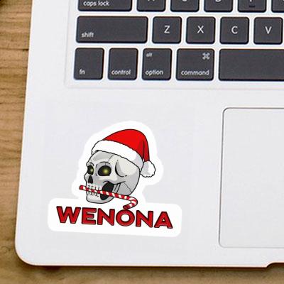 Sticker Wenona Christmas Skull Notebook Image