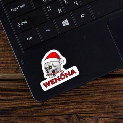 Sticker Wenona Christmas Skull Notebook Image