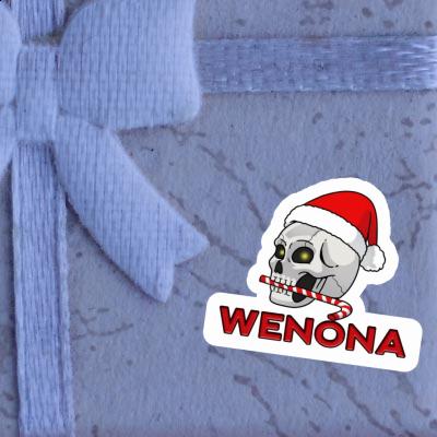 Sticker Wenona Christmas Skull Laptop Image
