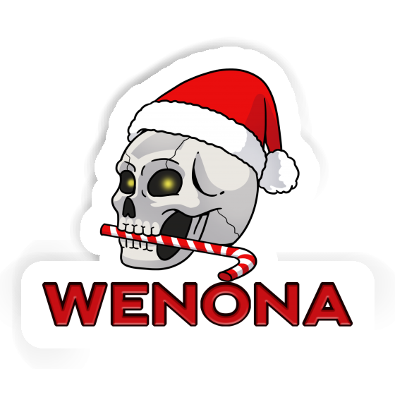 Sticker Wenona Christmas Skull Gift package Image