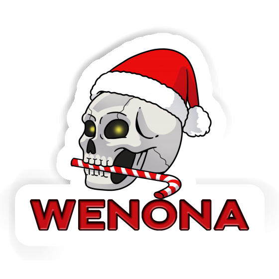 Christmas Skull Sticker Wenona Laptop Image