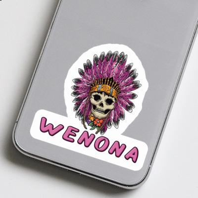Wenona Sticker Frauen Totenkopf Laptop Image