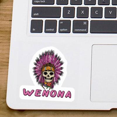 Wenona Sticker Frauen Totenkopf Laptop Image