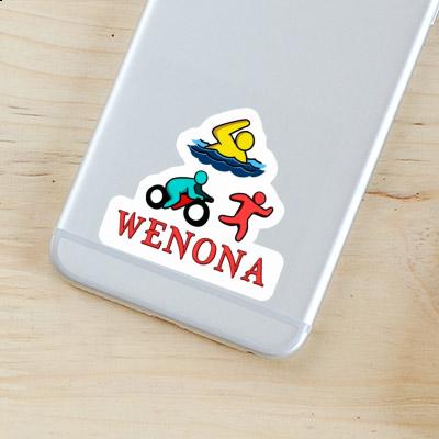 Wenona Sticker Triathlete Notebook Image