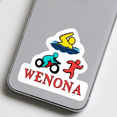 Wenona Sticker Triathlet Notebook Image