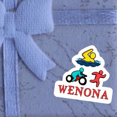 Wenona Sticker Triathlet Notebook Image