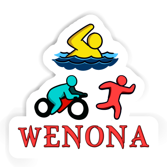 Wenona Sticker Triathlete Laptop Image
