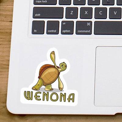 Wenona Sticker Yoga Turtle Laptop Image