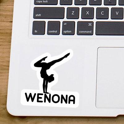 Femme de yoga Autocollant Wenona Notebook Image