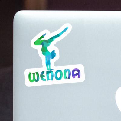 Yoga-Frau Sticker Wenona Laptop Image