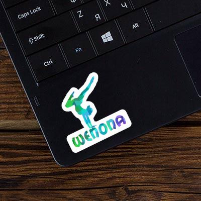 Yoga-Frau Sticker Wenona Laptop Image
