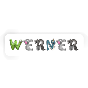 Sticker Tierschrift Werner Image