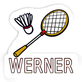 Werner Sticker Badminton Racket Image