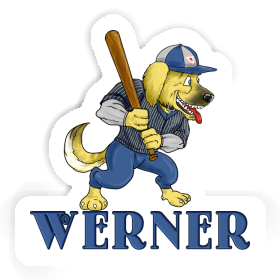 Werner Autocollant Baseball-Chien Image