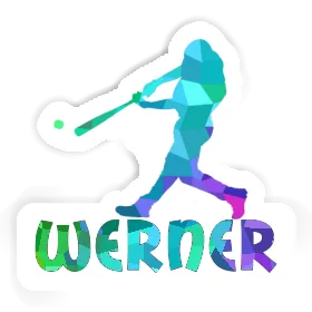 Sticker Werner Baseball Player Image