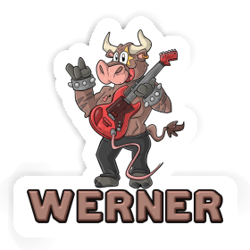 Werner Autocollant Guitariste Image