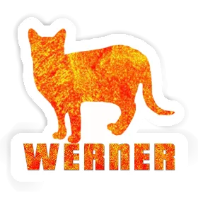 Autocollant Werner Chat Image