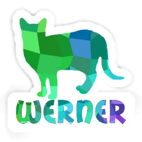 Chat Autocollant Werner Image