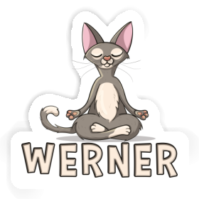 Chat de yoga Autocollant Werner Image