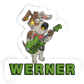 Werner Sticker Guitarist Image